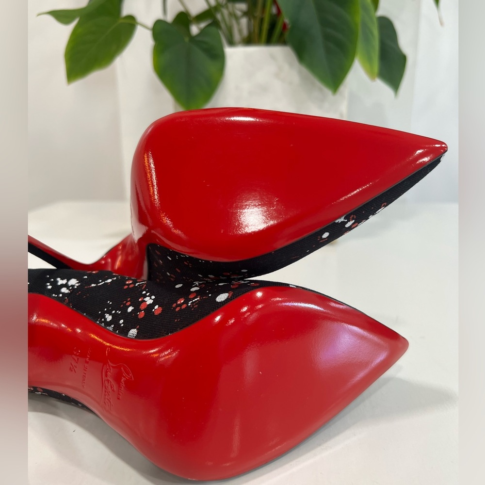 Christian Louboutin Black and Red Heels - Picture 4 of 8